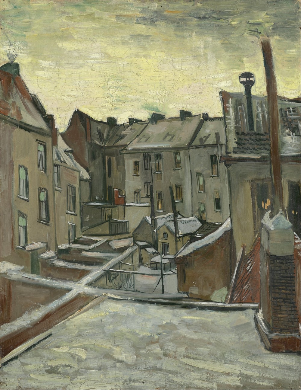 Houses seen from the back