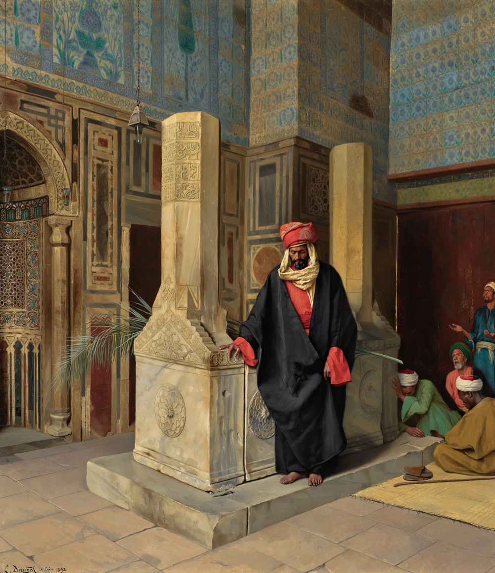 Praying In The Blue Mosque, Cairo