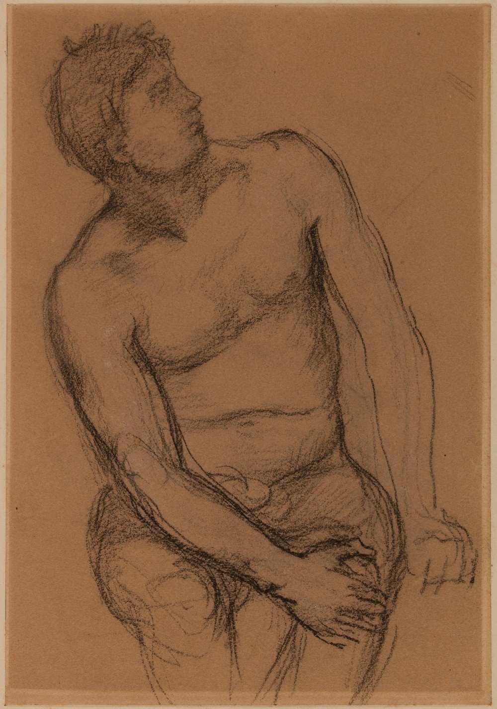 Homme assis nu, de face