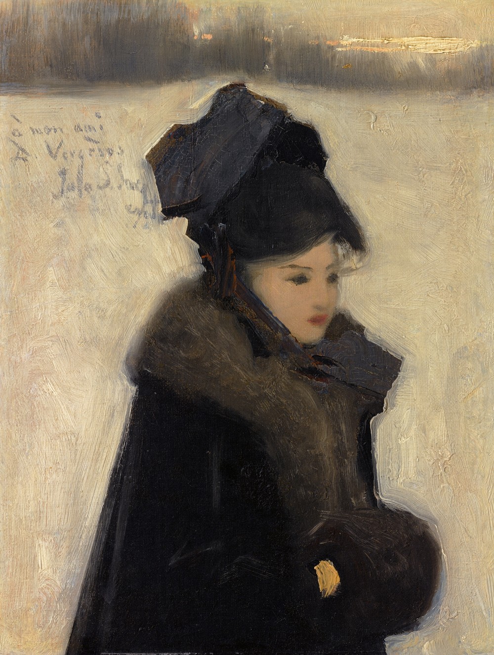 WOMAN WITH FURS (C. 1880–85)