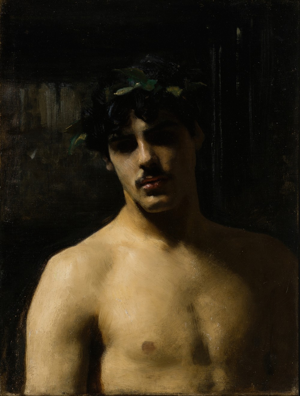 Man Wearing Laurels