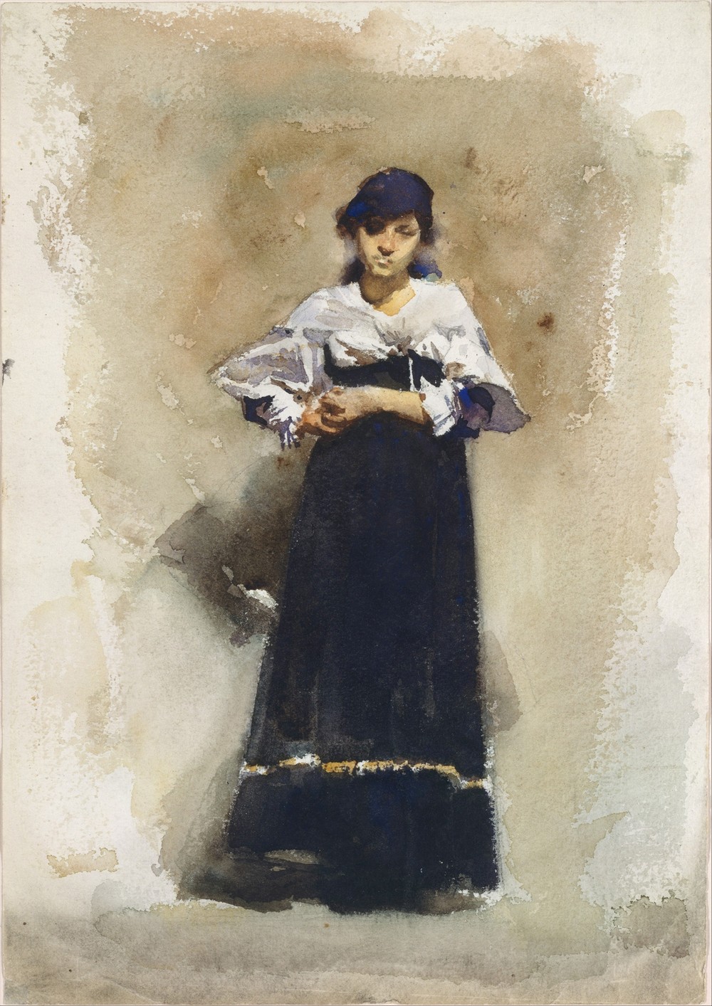 Young Woman with a Black Skirt (early 1880s)