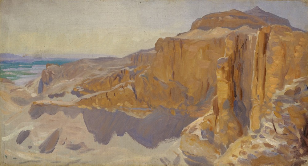 Cliffs at Deir el Bahri, Egypt (between 1890 and 1891)