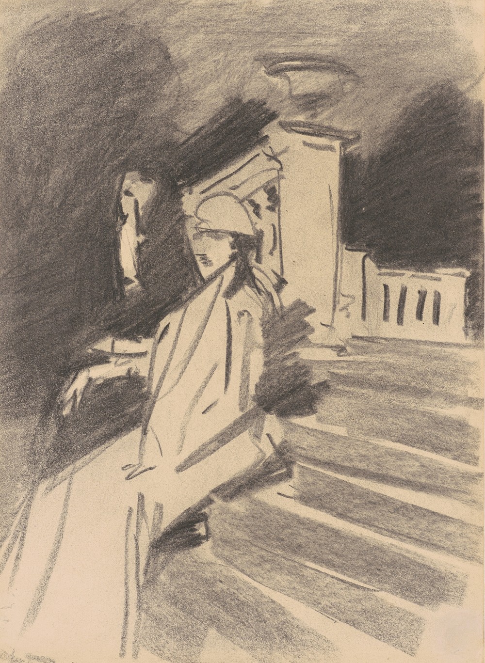 By the Fountain, Villa Torlonia,Frascati,Italy (c. 1907)