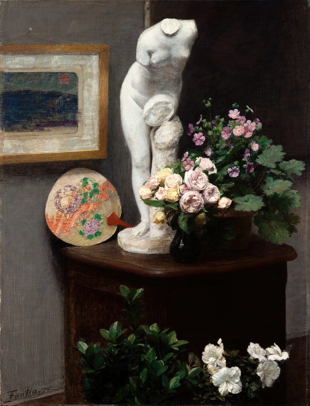 Still Life with Torso and Flowers