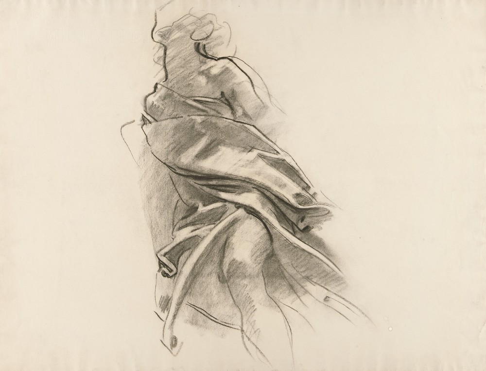 Detail of Drapery [Crayon study no. 5.14]