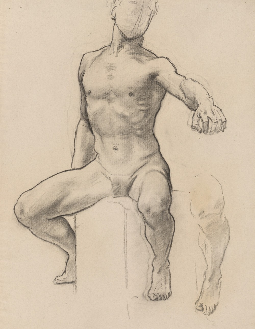 Study of Perseus for Perseus on Pegasus Slaying Medusa (ca. 1921–25)