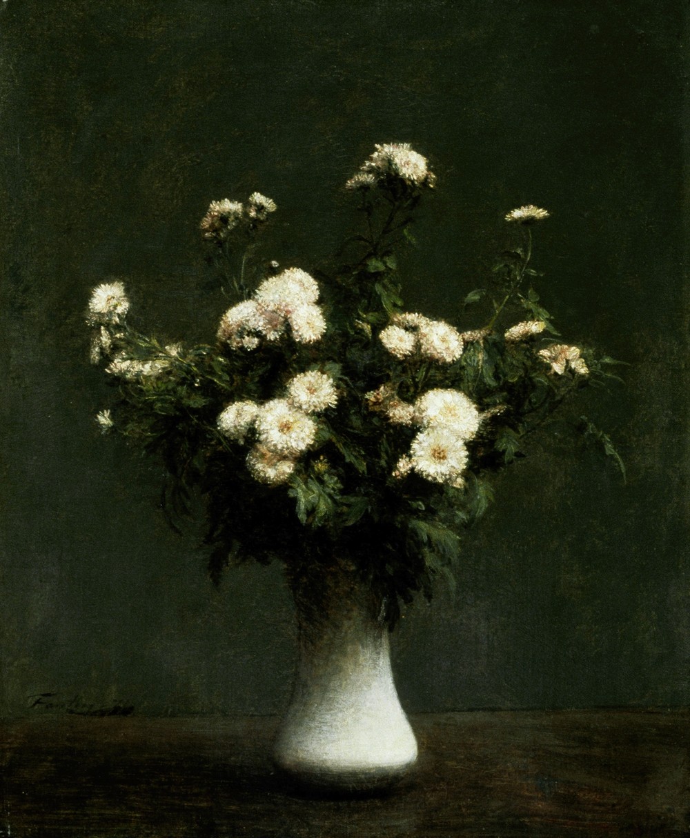 Vase of Chrysanthemums