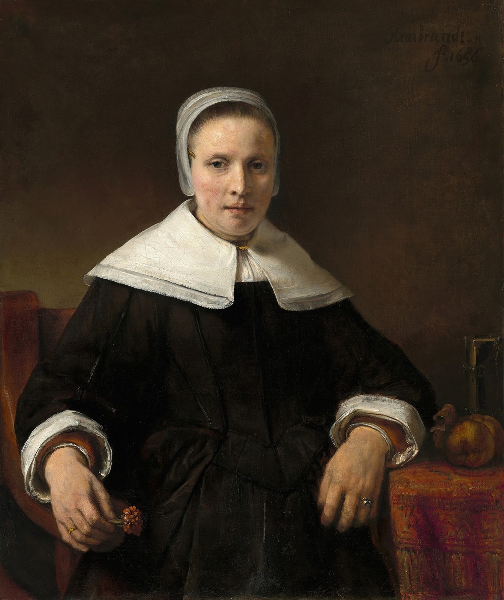 A Woman Holding a Pink