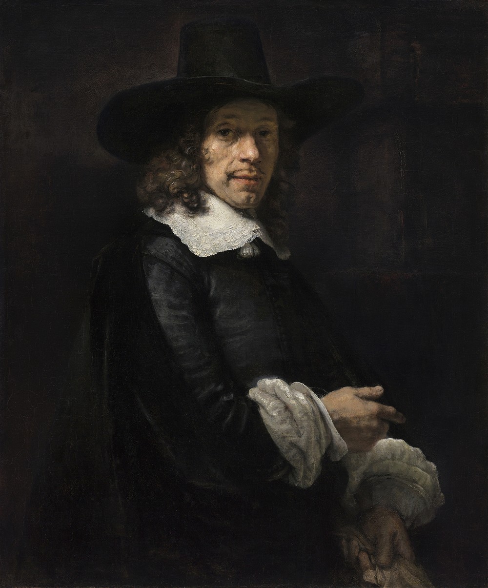 Portrait of a Gentleman with a Tall Hat and Gloves (c. 1656-1658)