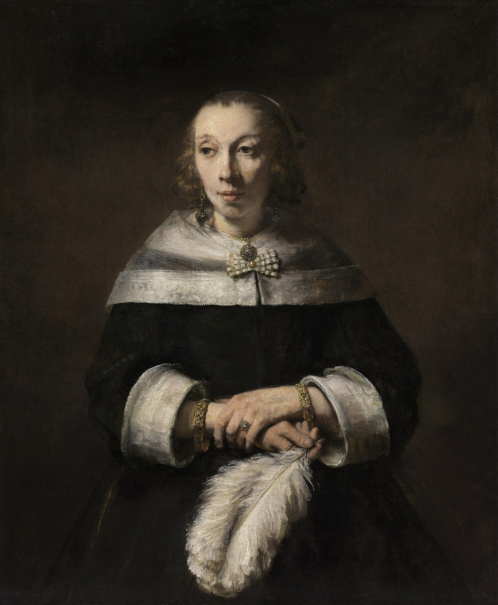 Portrait of a Lady with an Ostrich-Feather Fan (c. 1656-1658)