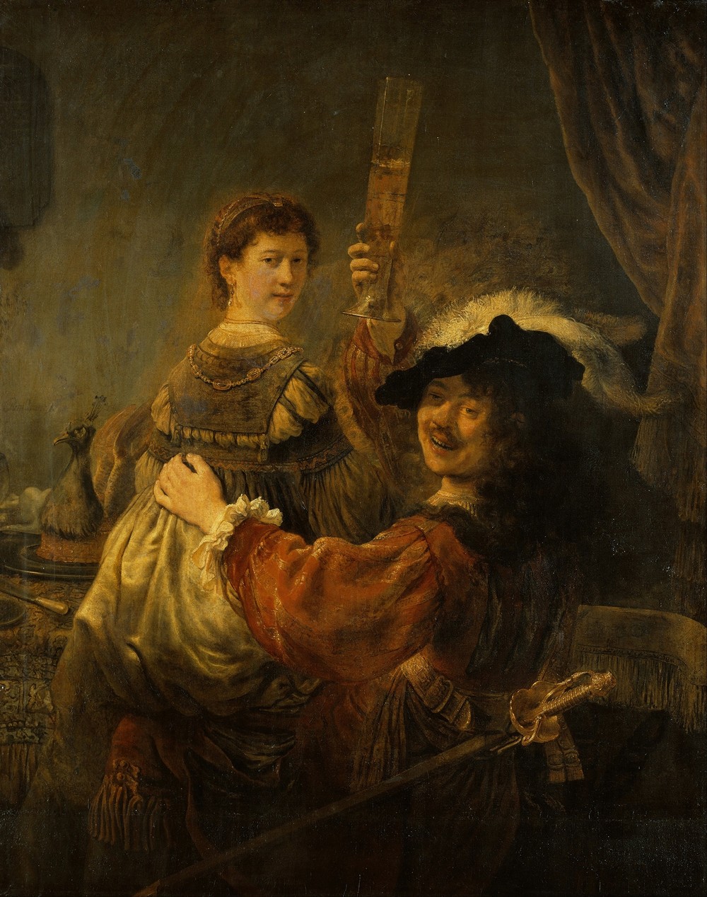 Rembrandt and Saskia in the Scene of the Prodigal Son (circa 1635)
