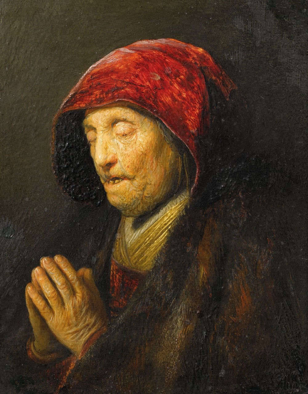 Old woman praying