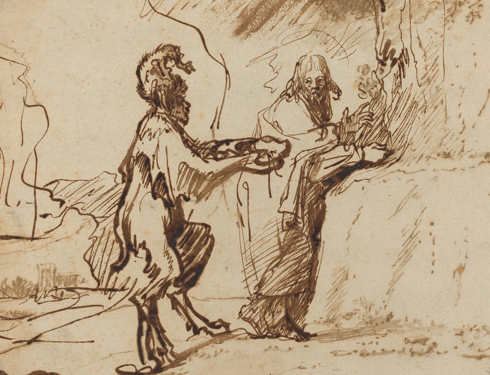 Satan Tempting Christ to Change Stones into Bread