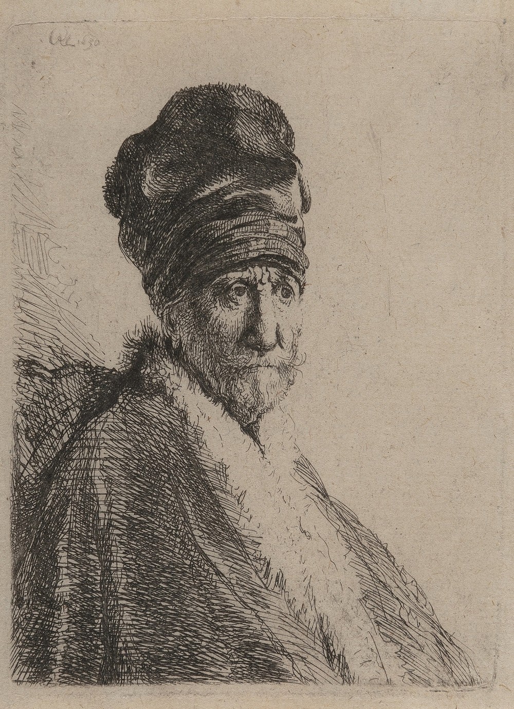 Bust of a man wearing a high cap, the artist’s father