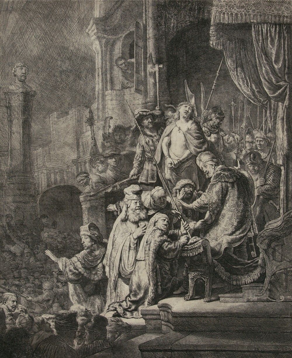 Christ before Pilate; large plate