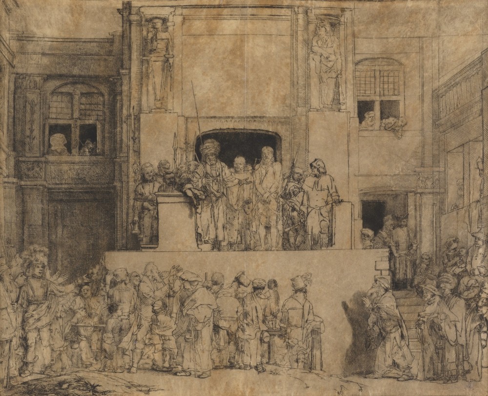 Christ presented to the people; the oblong plate
