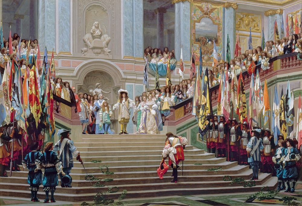 Reception of Le Grand Condé by Louis XIV at Versailles in 1674