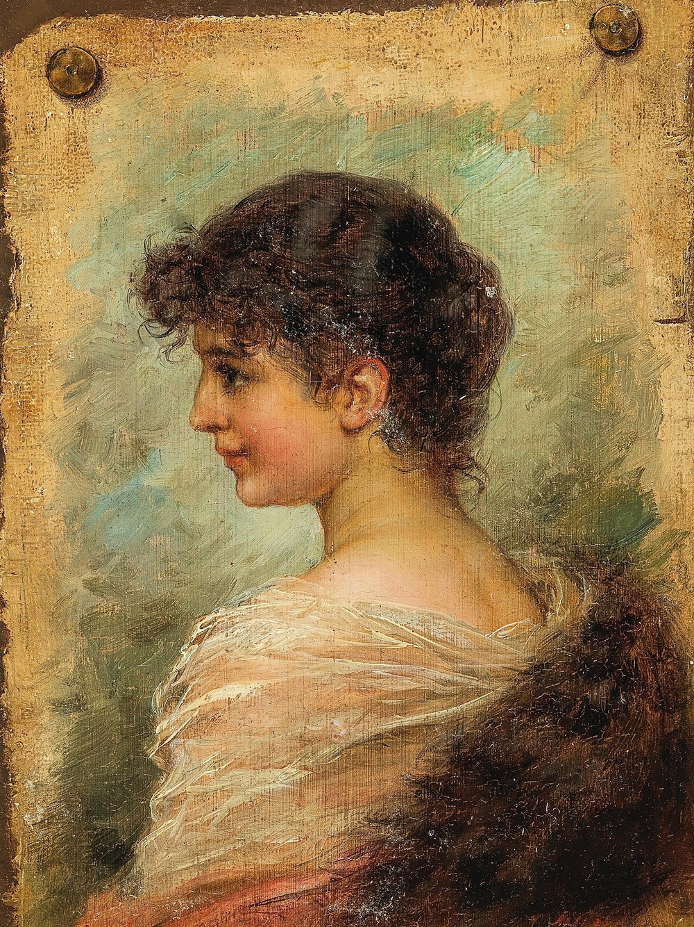 Profile Portrait of a Young Woman