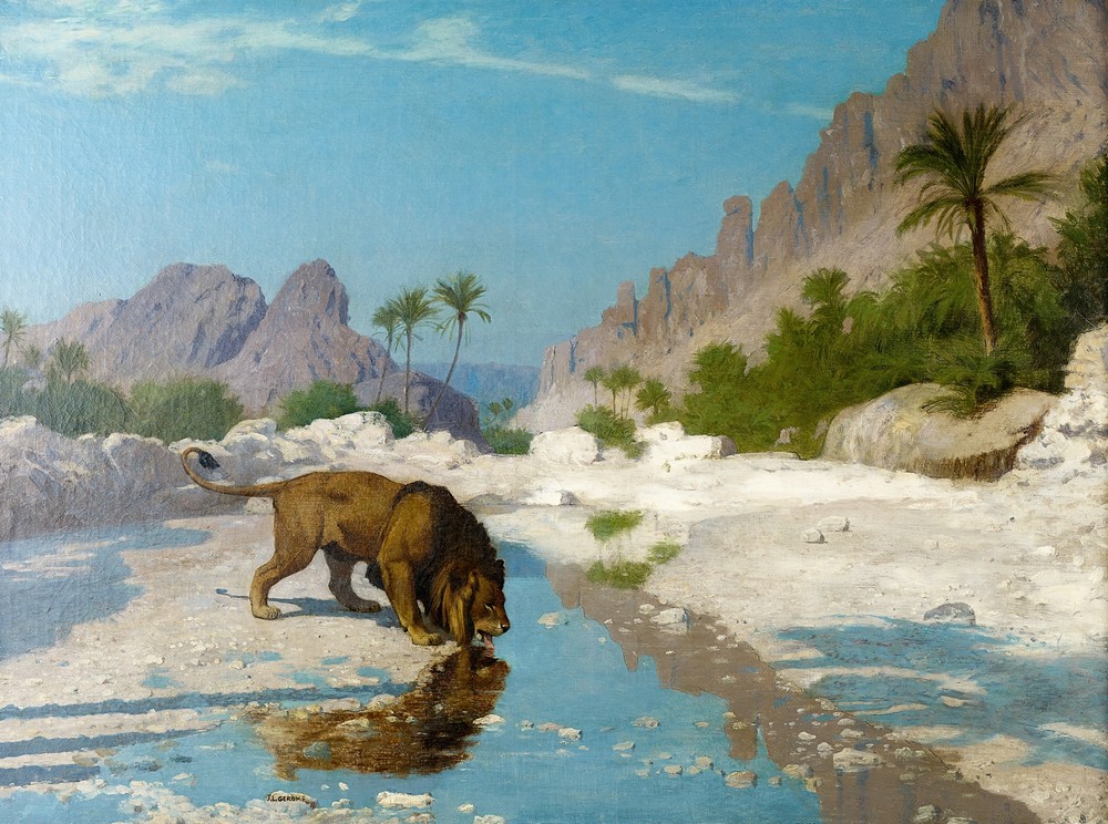 Lion in the Desert  (circa 1885)