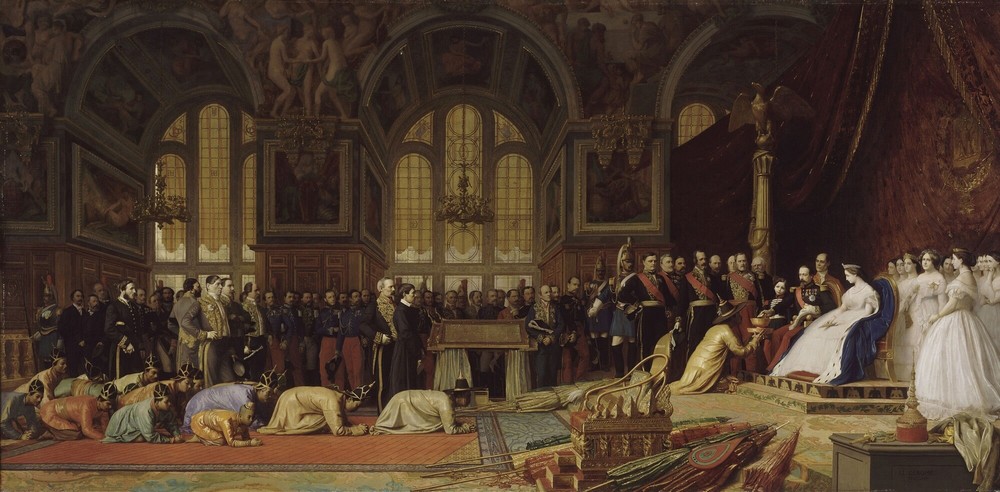 Reception of the Siamese ambassadors by the Emperor Napoleon III at the Palace of Fontainebleau, June 27, 1861