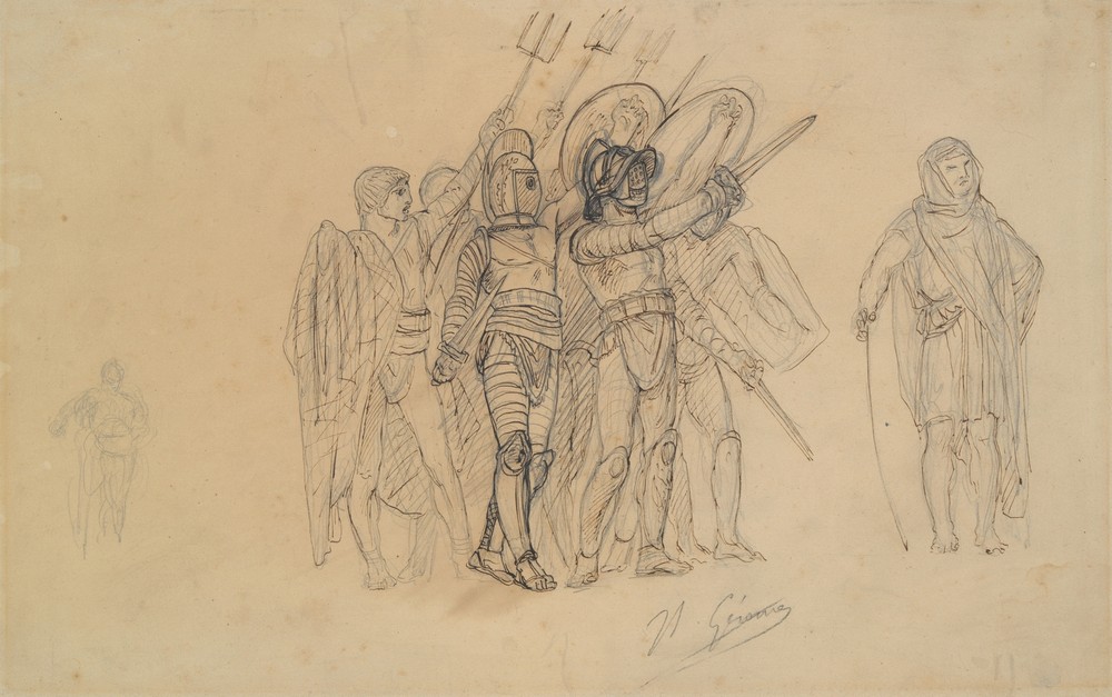 Preparatory study for ‘Ave Caesar, Morituri te Salutant’ (Hail Caesar! We who are about to die salute you)