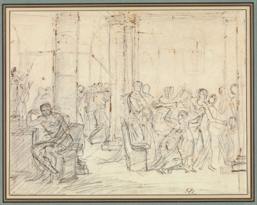 Study for The Lictors Bringing Brutus the Bodies of his Sons (ca. 1788)