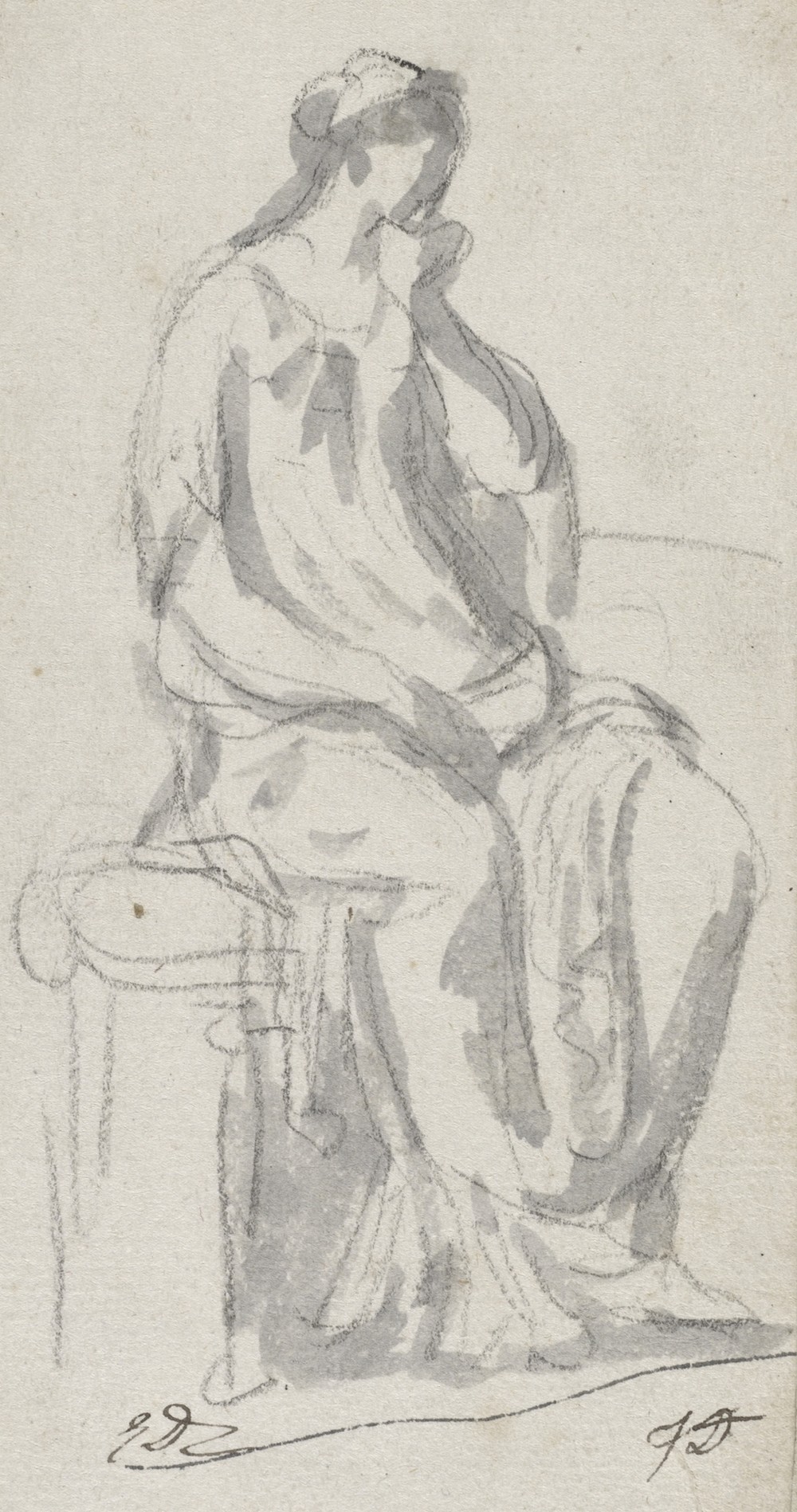 Classical Sculpture of a Pensive Woman (1775-80)