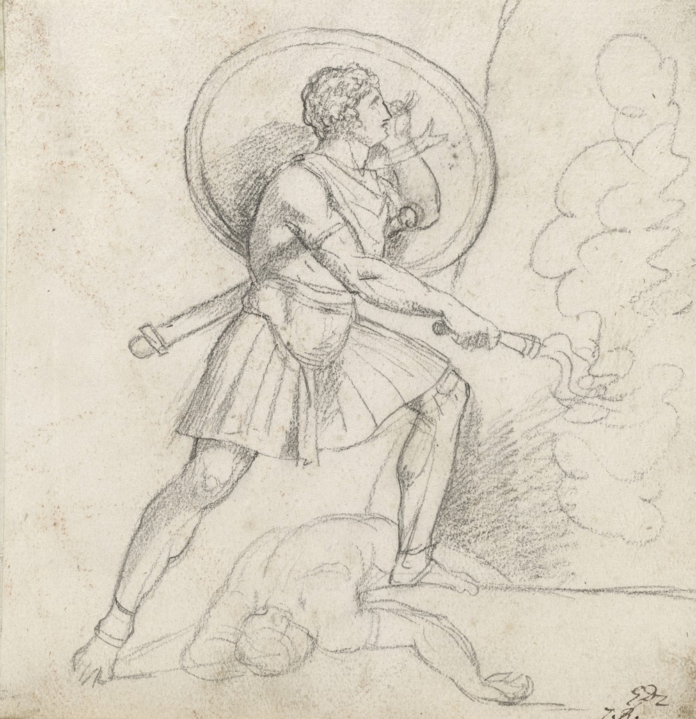 Warrior with a Shield and Torch (1775-80)