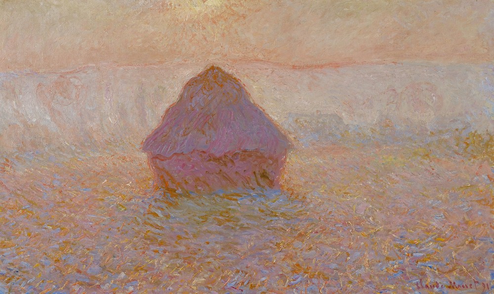 Grainstack-Sun in the Mist