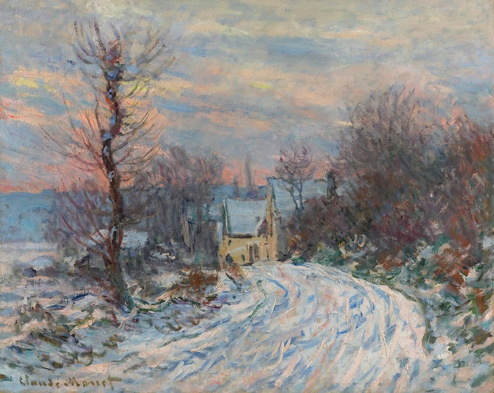 L’entrée De Giverny En Hiver