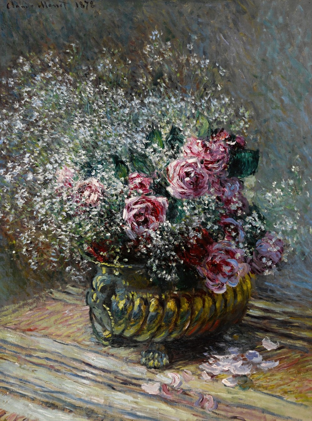 Fleurs dans un pot (Roses et brouillard)