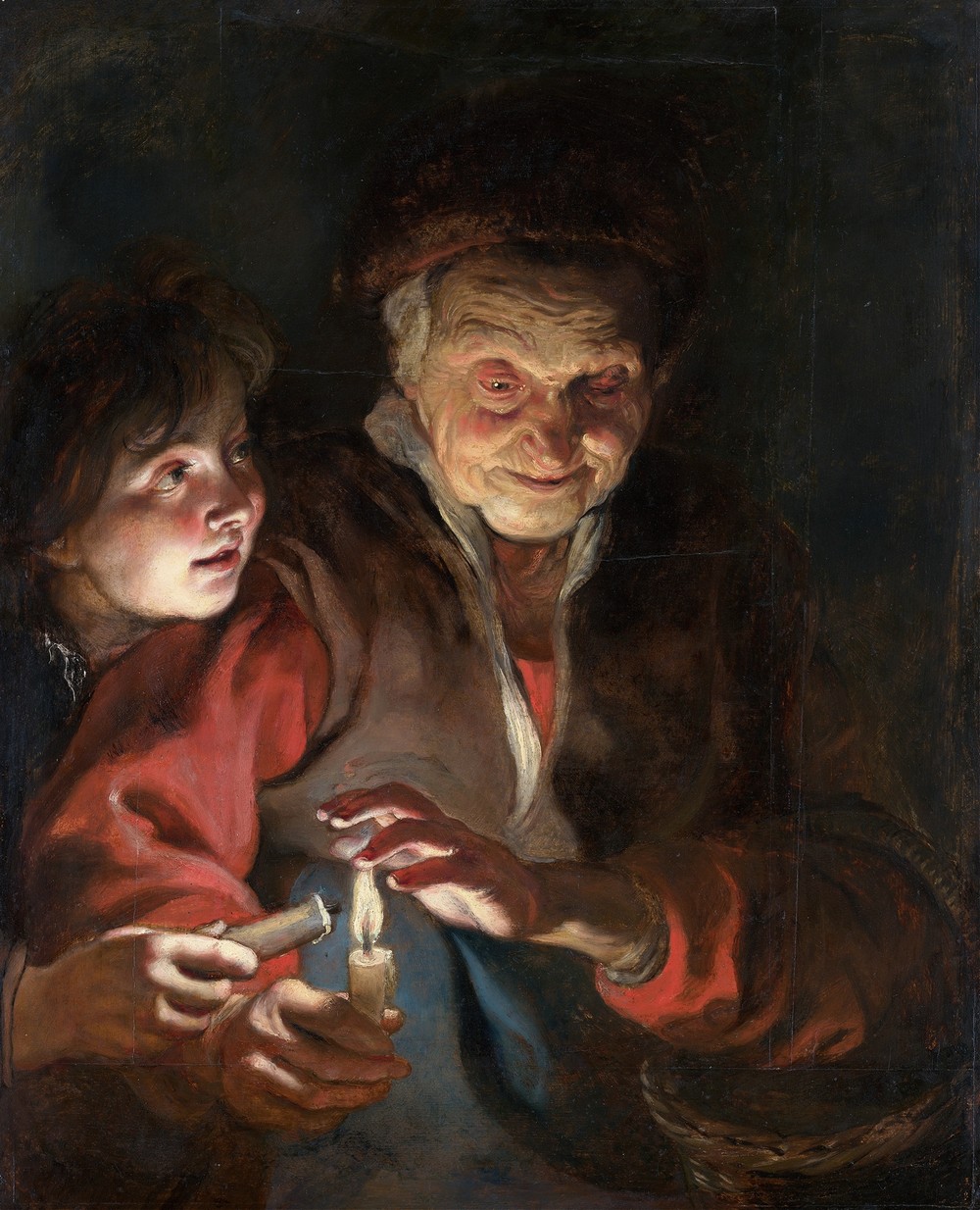 Old Woman and Boy with Candles (c. 1616 - 1617)