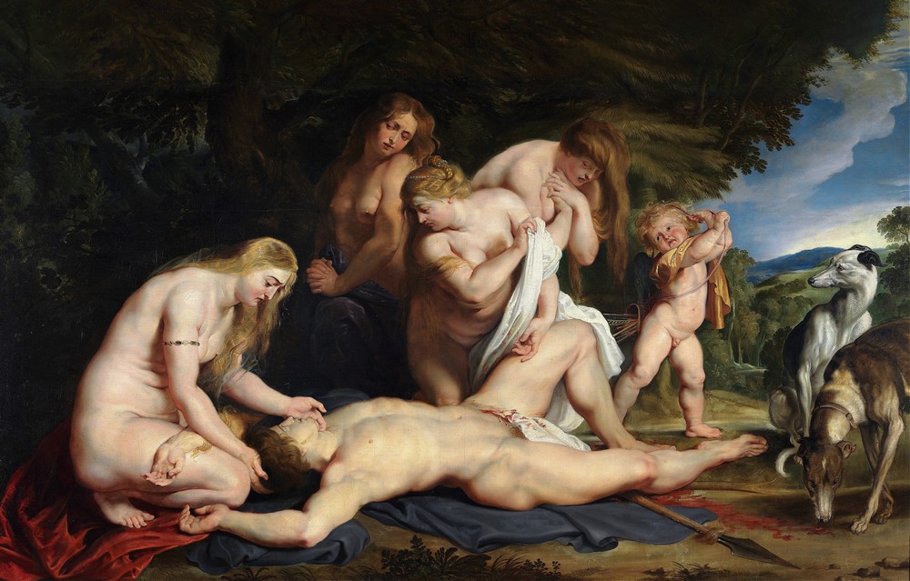 The Death of Adonis (With Venus, Cupid, and The Three Graces) (Circa 1614)