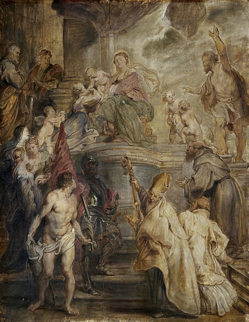 The Mystic Marriage of St Catherine (Colour Sketch for the Altar of the Church of the Augustinian Fathers in Antwerp)