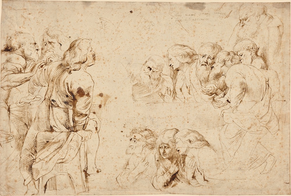 Three Groups of Apostles in a Last Supper