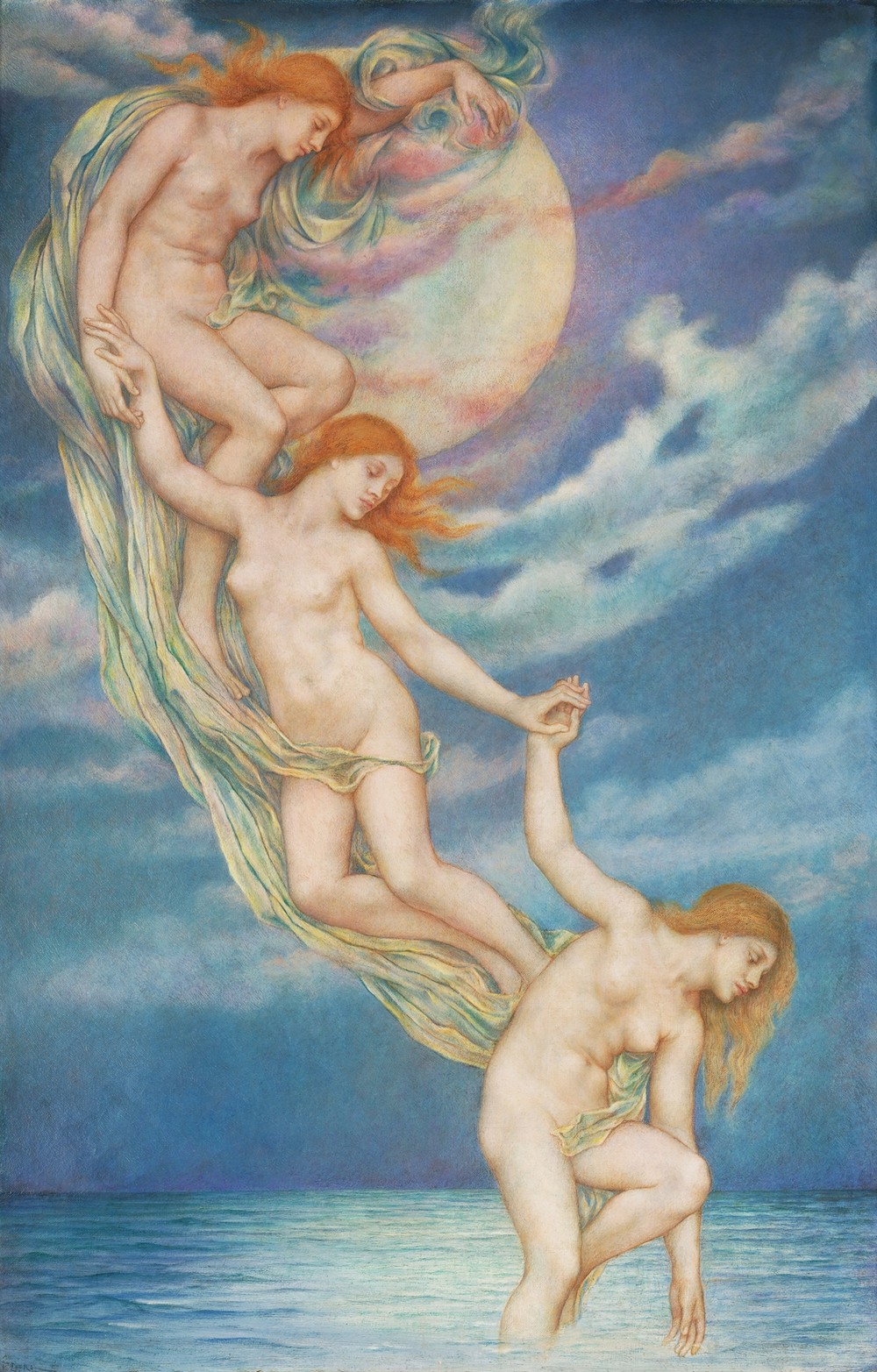 Moonbeams Dipping Into The Sea