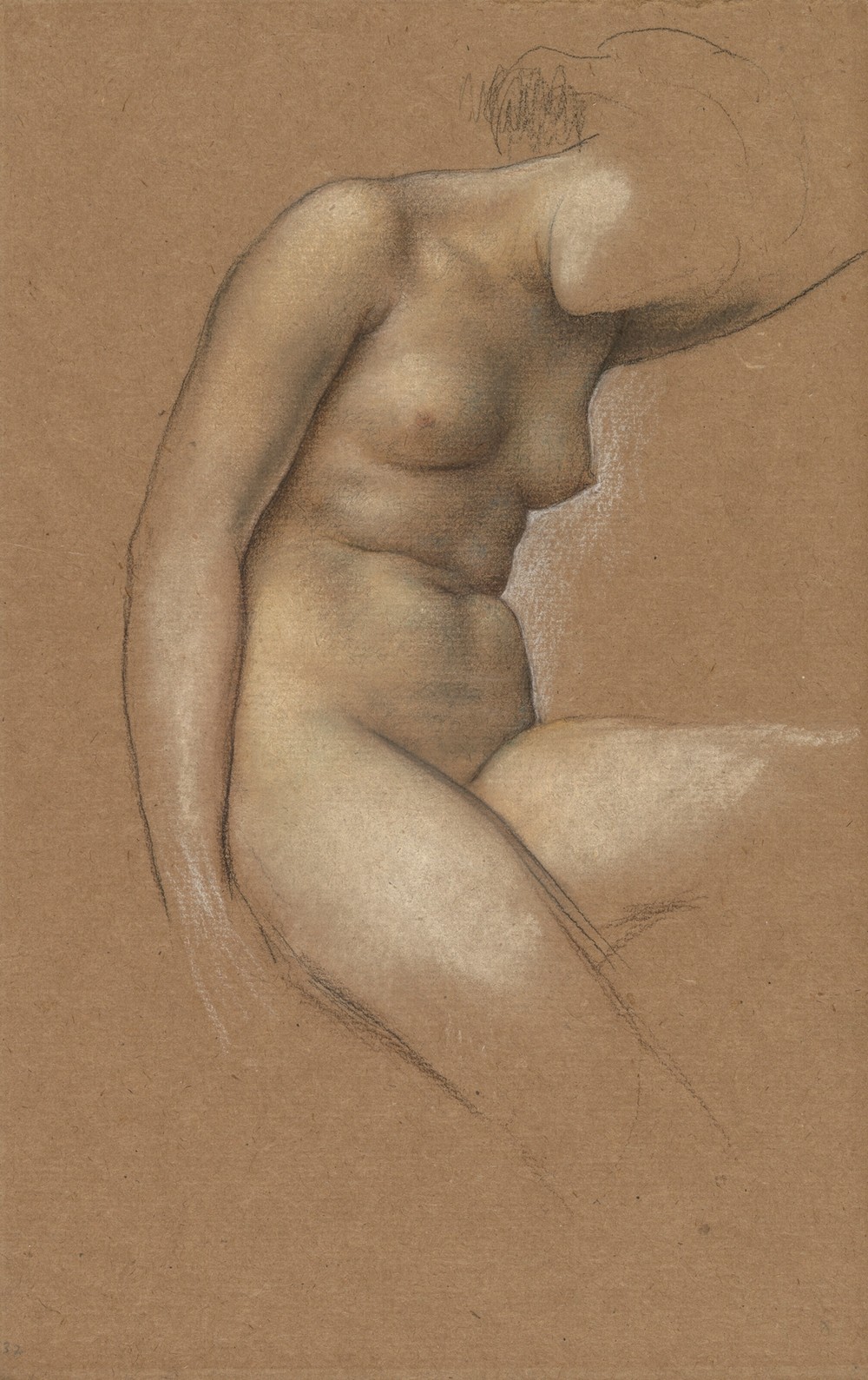 Female nude study for ‘Moonbeams dipping into the sea’