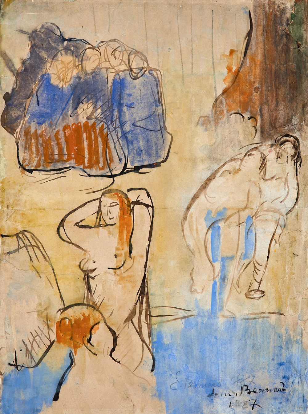 Etude pour Baigneuses