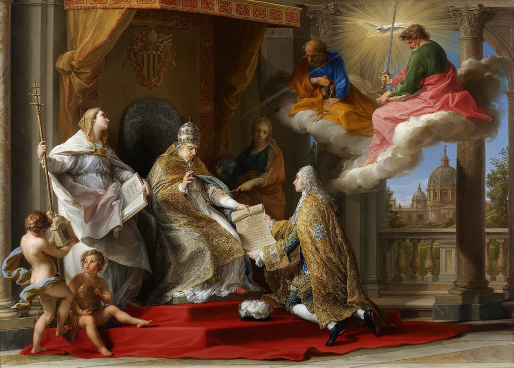 Pope Benedict XIV Presenting the Encyclical Ex Omnibus to the Comte de Stainville, Later Duc de Choiseul