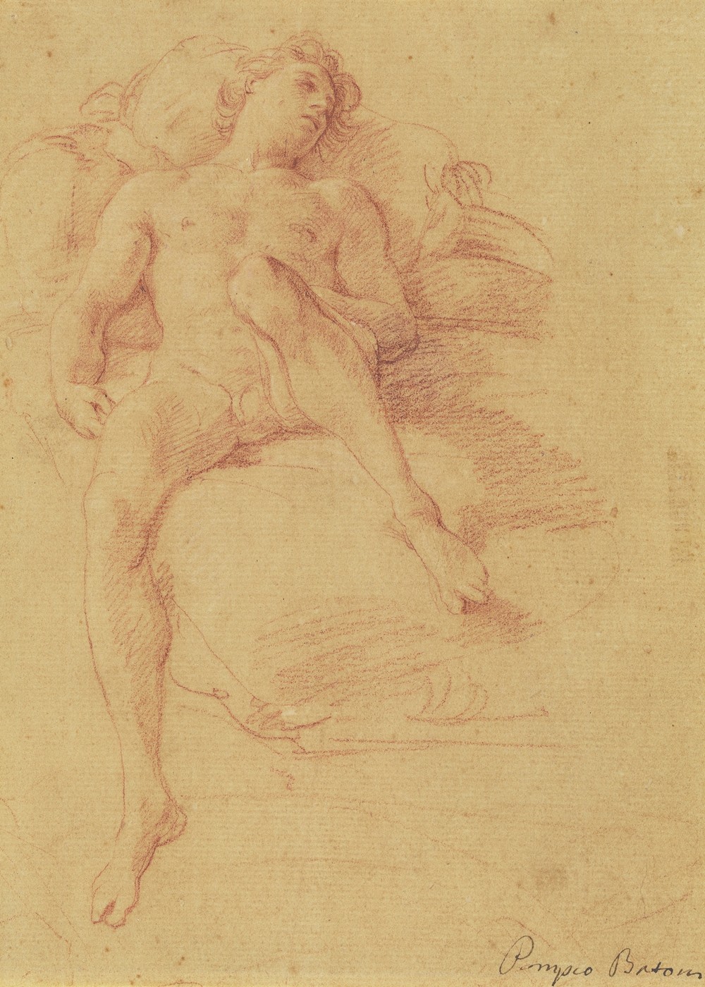 Male Nude Reclining on a Bed (c. 1745)