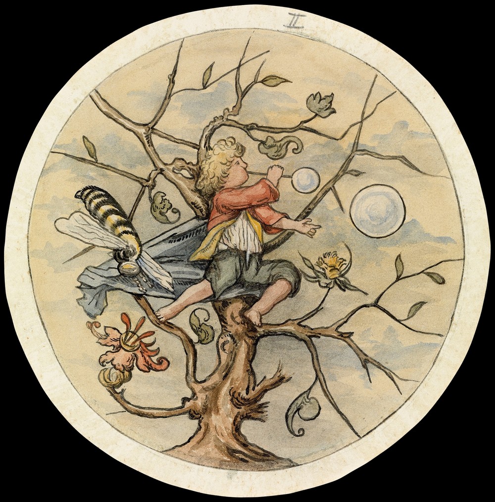 Seifenblasender Knabe (ca 1880)