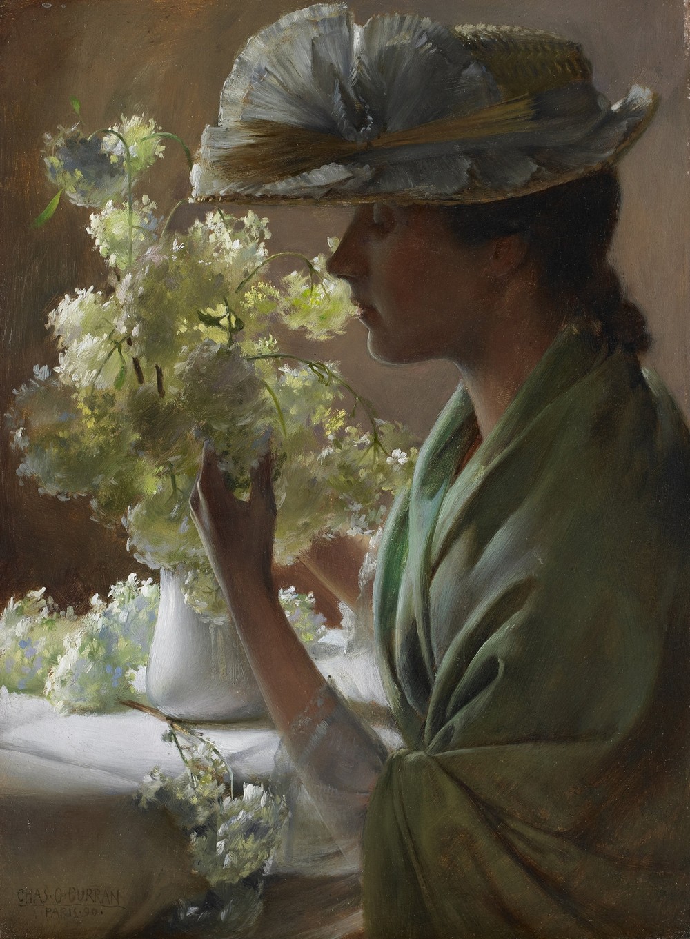Lady with a Bouquet (Snowballs)