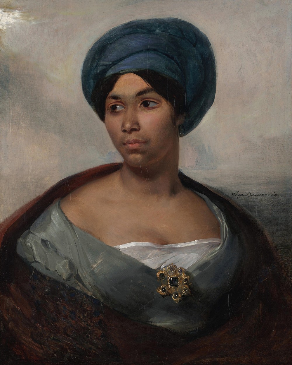 Portrait of a Woman in a Blue Turban (About 1827)