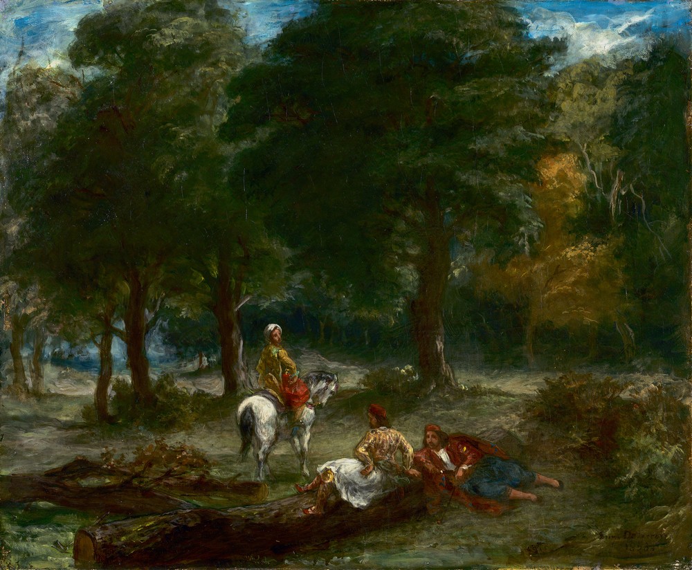 Greek Cavalry Men Resting in Forest