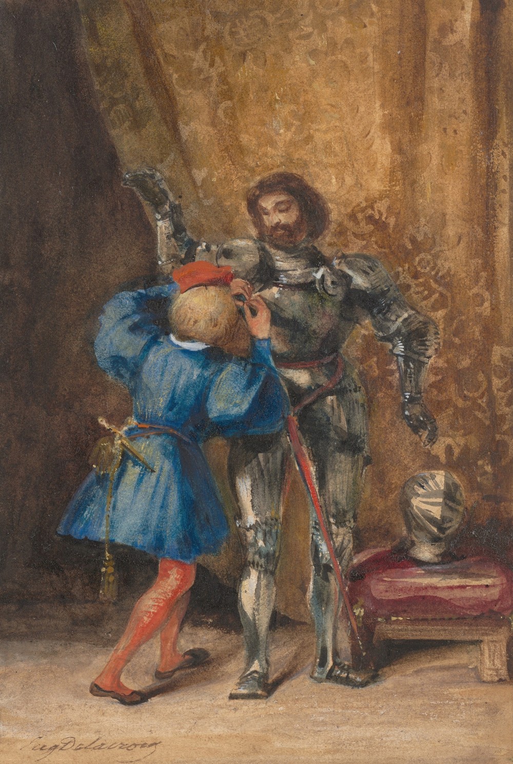 Goetz von Berlichingen Being Dressed in Armor by His Page George (1826–27)