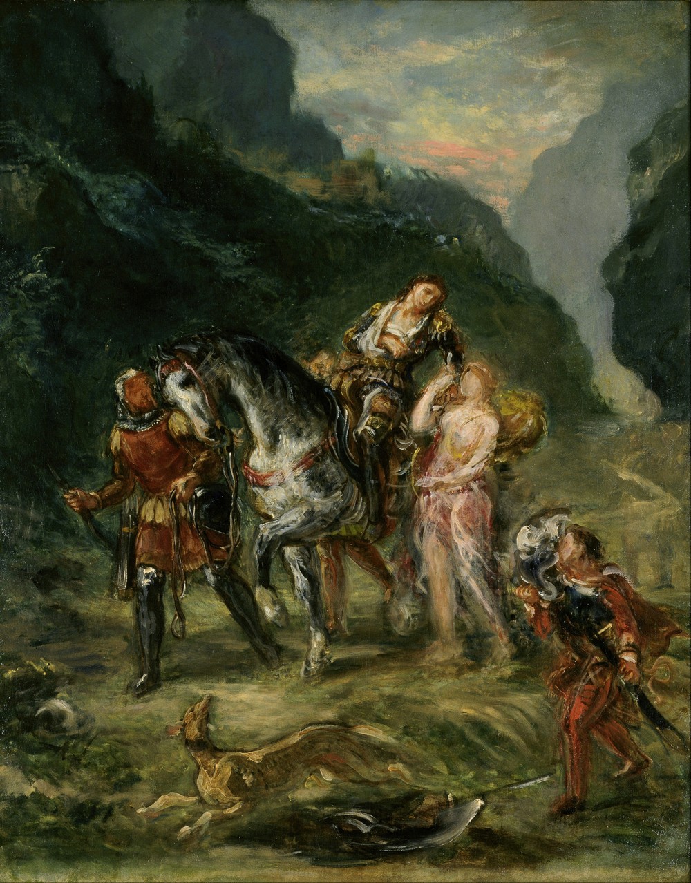 Angelica and the wounded Medoro (circa 1860)