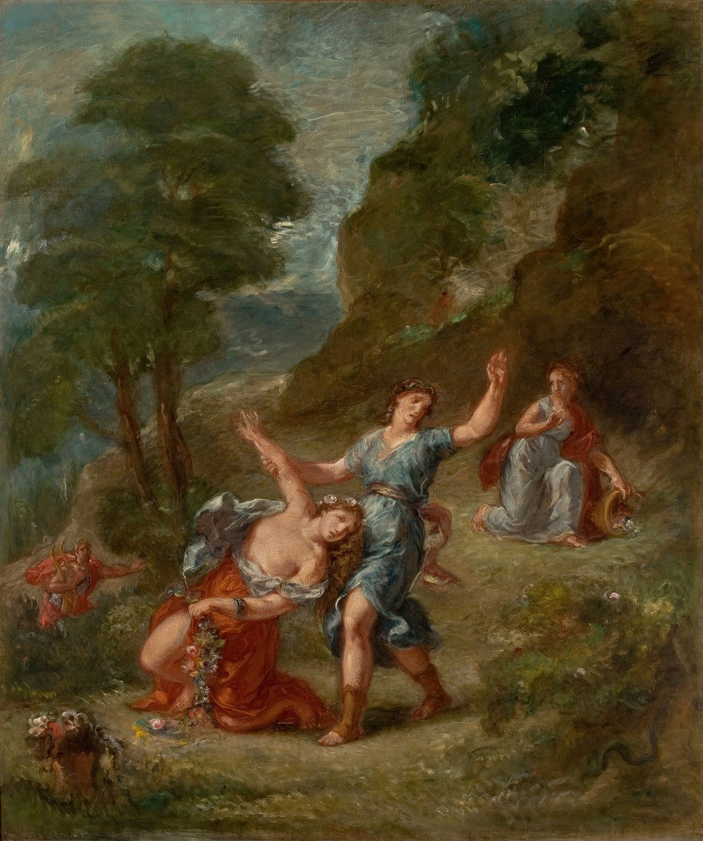 The Spring – Eurydice bitten by a serpent while picking flowers (Eurydice’s death)
