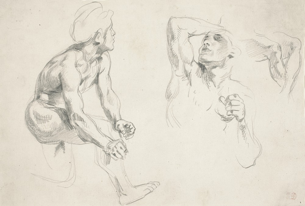 Male Nude Posing for Figures in the ‘Frise de la Guerre’ (c. 1835)
