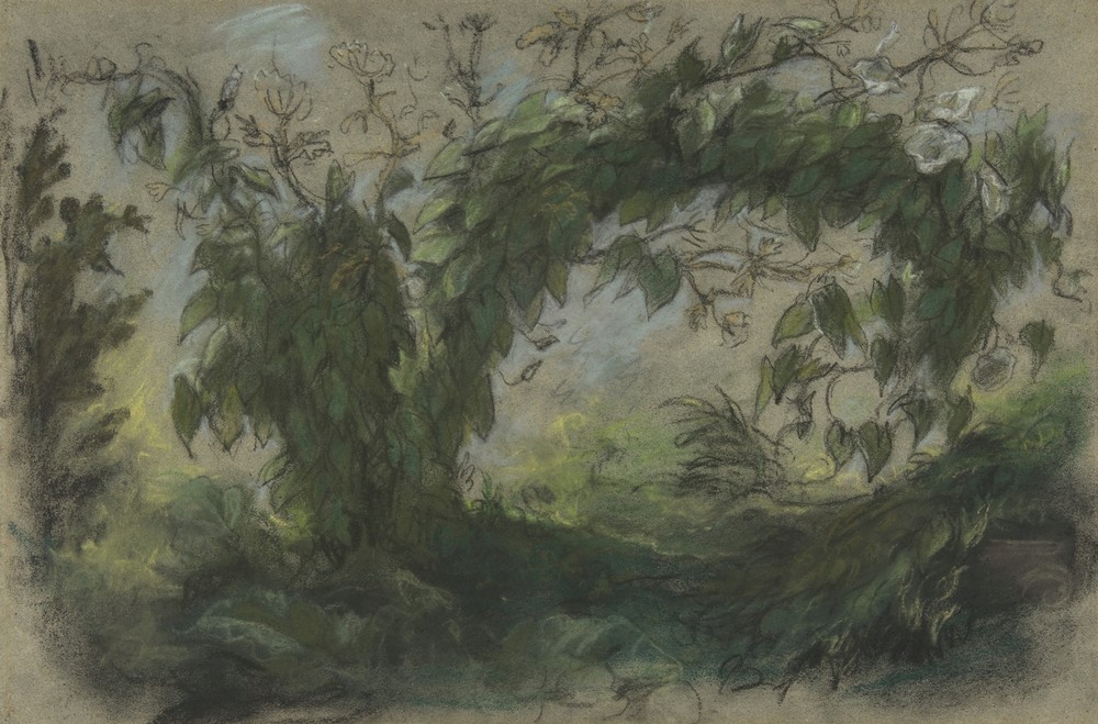 Arch of Morning Glories, Study for ‘A Basket of Flowers’ (1848–49)